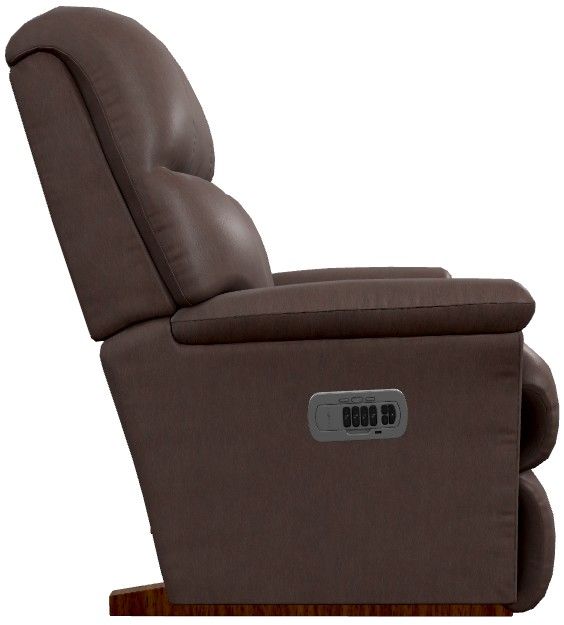La-Z-Boy® Reed Walnut Leather Power Rocking Recliner with Headrest and Lumbar-3