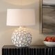 Uttermost® Hartley White Glaze Petal Table Lamp-1