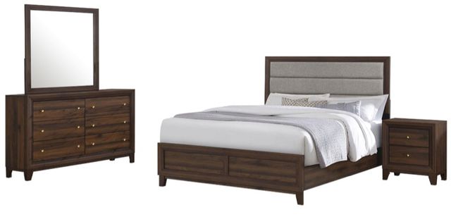 Coaster® Welsley 4-Piece Walnut Eastern King Bedroom Set-0