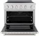 ZLINE Paramount 36" Satin Stainless Steel Pro Style Induction Range with White Matte Door-1