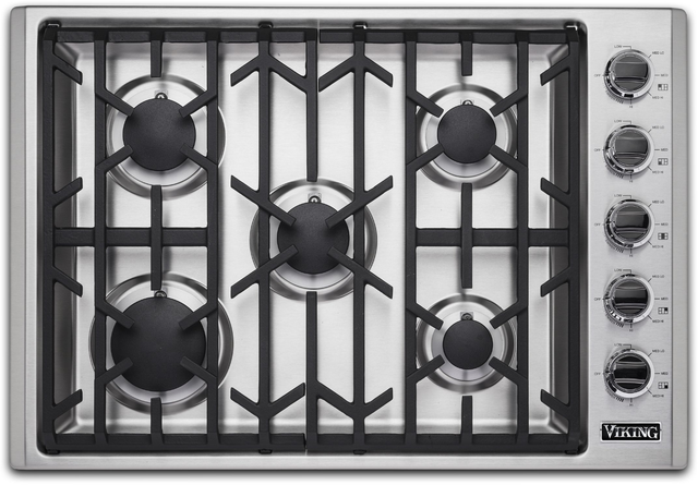 Viking®  5 Series 30" Stainless Steel Liquid Propane Cooktop-0