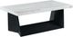Elements International Beckley Dark Espresso Coffee Table with White Marble Top-0