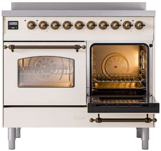 Ilve® Nostalgie II Series 40" Antique White Pro Style Induction Range-2