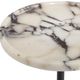 Uttermost® Brunson White Marble Drink Table with Dark Bronze Accent-4