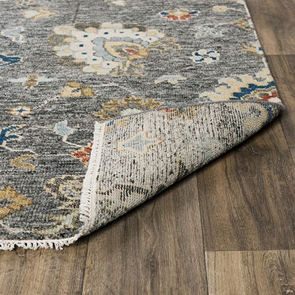 Rizzy Home Belmont Gray/Multi/Neutral 8'x10' Rectangular Rug-1