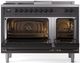 Ilve® Nostalgie II Series 48" Graphite Matte Pro Style Dual Fuel Range-1