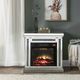 ACME Furniture Noralie Mirrored Fireplace with Faux Diamonds Accents-1