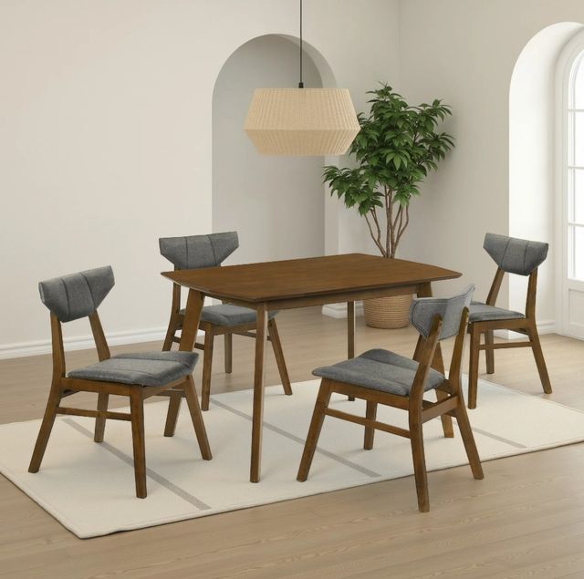 Armen Living Amaris Charcoal/Walnut Dining Chair-1