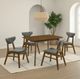 Armen Living Amaris Charcoal/Walnut Dining Chair-1