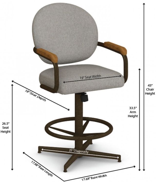 Chromcraft™ Customizable Chambers 26" Counter Chair -2