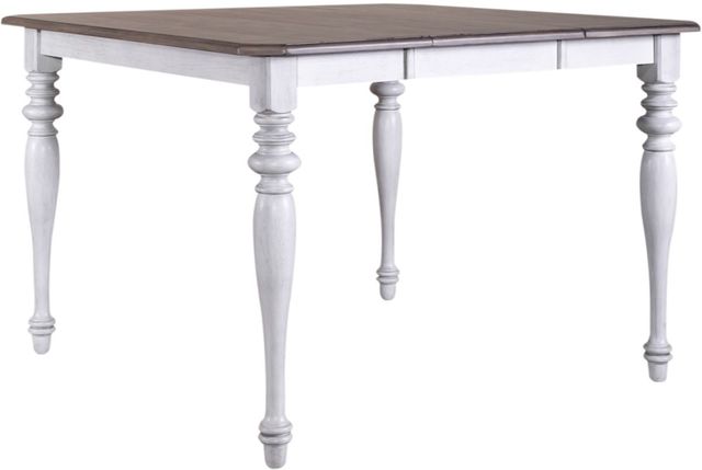 Liberty Furniture Ocean Isle 5-Piece Antique White/Weathered Pine Gathering Table Set-1