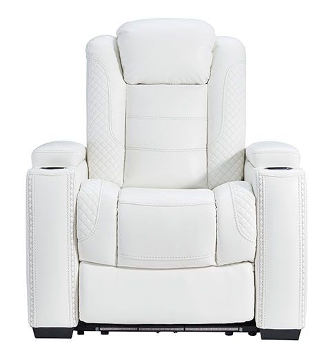 Signature Design by Ashley® Party Time White Power Recliner-4