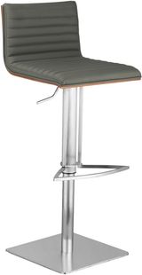 Brushed Stainless Steel-Gray-Walnut