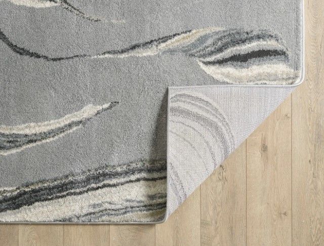 KAS Rugs Hue Grey Marbled Stone 5'x8' Area Rug-2