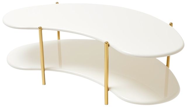 Michael Amini® Sassani Gold/Pearl White Cocktail Table-4
