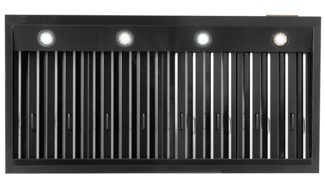 Kucht Professional 48" Titanium Stainless Steel Wall Mounted Range Hood with Gold Accents-2