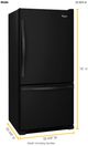 Whirlpool® Gold® 33" 22.1 Cu. Ft. Black Bottom Freezer Refrigerator with SpillGuard™ Glass Shelves-2