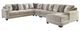 Benchcraft® Ardsley 2-Piece Pewter Sectional with Ottoman-1