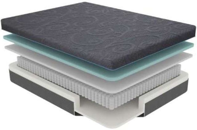 Homelegance® Mira 11" Firm Gel Infused Memory Foam Hybrid Box Top Split Eastern King Mattress-3