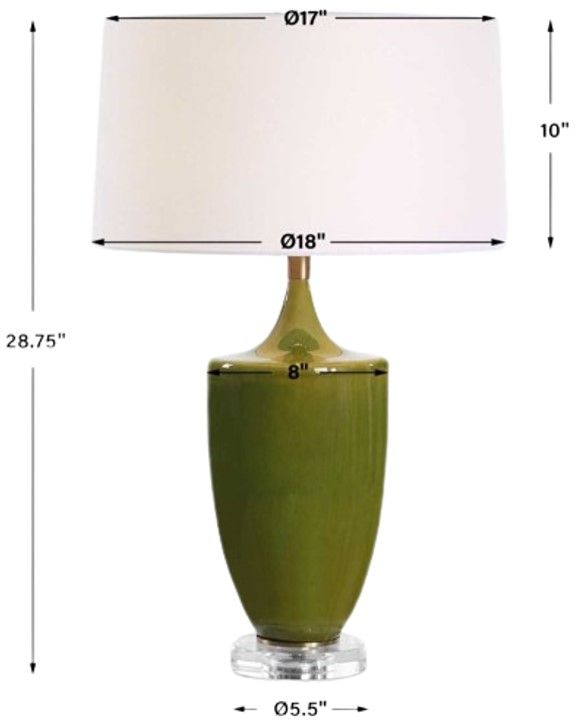 Uttermost® Adela Moss Green Table Lamp-2