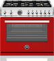 Bertazzoni Professional Series 36" Rosso Glossy Pro Style Gas Range-0