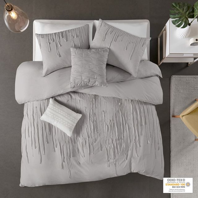 Olliix by Urban Habitat Grey King/California Paloma Cotton Duvet Cover Set-0