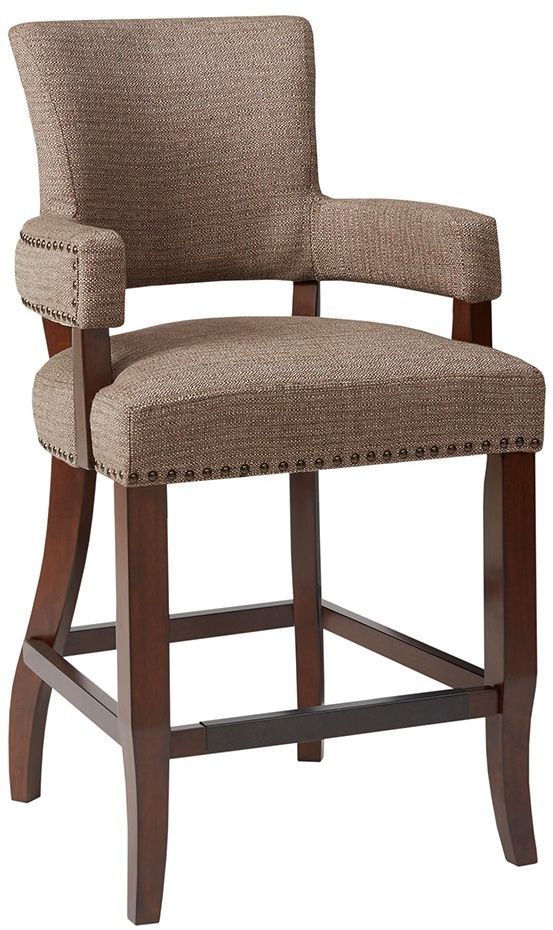 Olliix by Madison Park Brown Dawson Arm 26‘’ Counter Stool-0