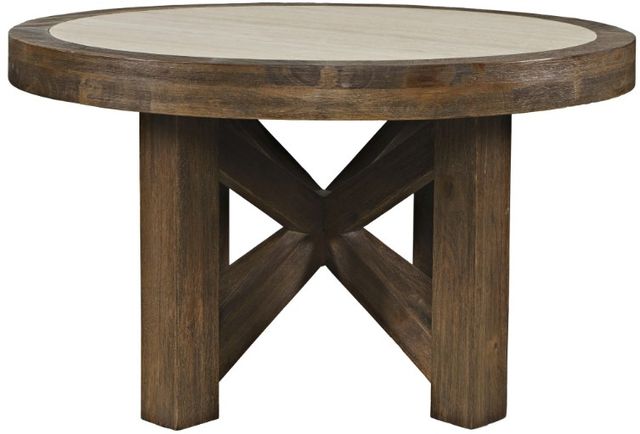 Jofran Inc. Sierrafina Beige 40" Round Coffee Table with Cortado Base-0
