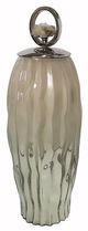 A & B Home Celine Silver/White Medium Lidded Jar -2