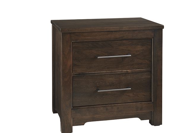 Vaughan-Bassett Artisan & Post Solid Wood Crafted Cherry 2 Drawer Nightstand By Ben & Erin Napier-0