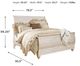 Signature Design by Ashley® Willowton Whitewash King Sleigh Bed-1
