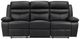 Homelegance® Hancock Black Leather Double Manual Reclining Sofa-2