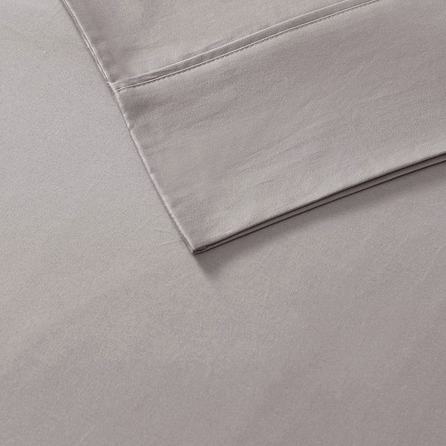 Olliix by Madison Park 525 Thread Count Gray King Cotton Rich Sheet Set-1