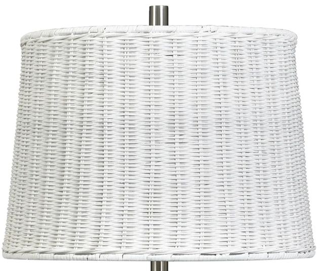 Stylecraft Clear Seeded Table Lamp with Brushed Steel-1
