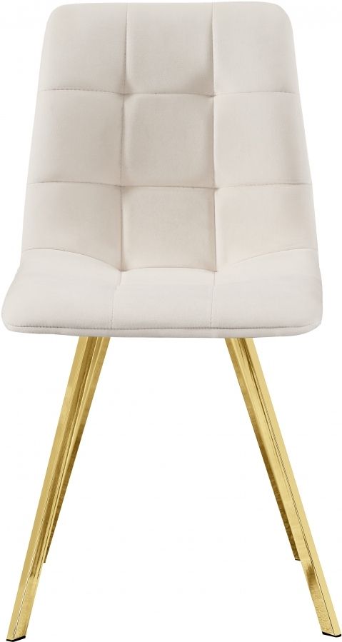 Meridian Furniture Annie Cream/Gold Dining Chair-1