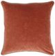Classic Home Heirloom Velvet Terra Cotta 22"x22" Throw Pillow-0
