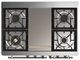 Ilve® Majestic III 40" Custom Pro Style Dual Fuel Liquid Propane Range with Triple Glass Door and Burnished Trim-2
