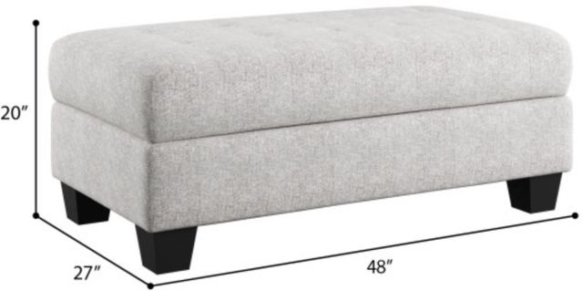 Emerald Home Myles Gray Storage Ottoman-2