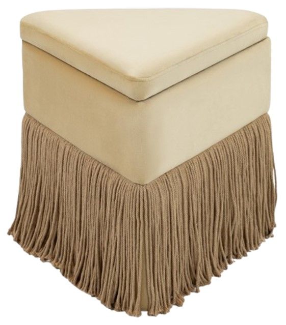 Meridian Furniture Trivoli Camel Velvet Ottoman-1