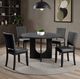 Furniture of America® Oberto 5-Piece Dark Gray Round Dining Table Set-0
