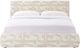 TOV Furniture Isla Cream Jacquard Pattern Queen Upholstered Panel Bed-3