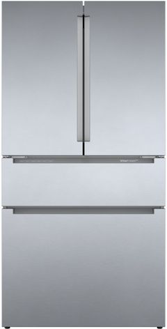 Bosch 800 Series 21.0 Cu. Ft. Stainless Steel Built In Counter Depth French Door Refrigerator
