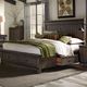 Liberty Furniture Thornwood Hills Rock Beaten Brown Queen 2-Sided Storage Panel Bed-1