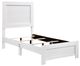 Mazin Furniture Corbin White Twin Panel Bed-2