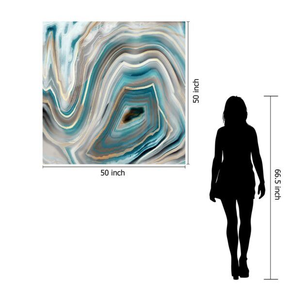 Classy Art Style 26 Floating Tempered Glass with Foil Wall Art-3