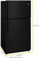 Whirlpool® 33" 21.3 Cu. Ft. Black Top Freezer Refrigerator-2
