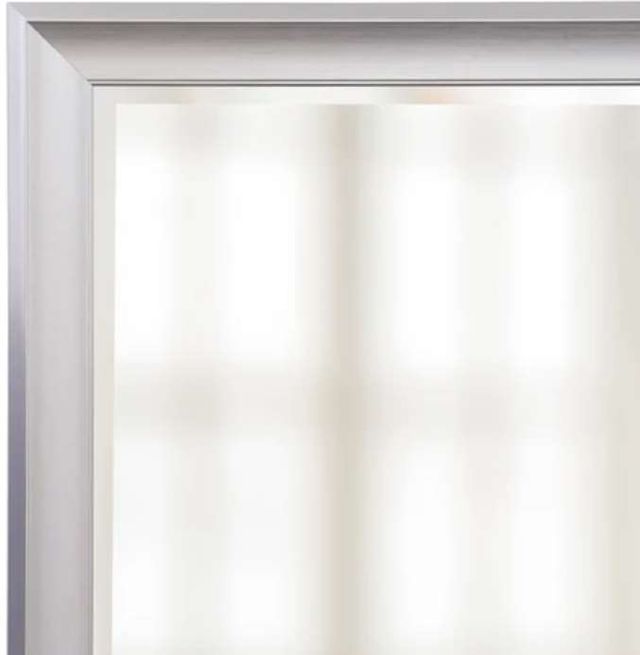 Stylecraft Chrome/Light Gray Framed Beveled Mirror-1