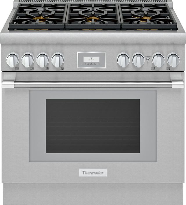 Thermador® Pro Harmony® 36" Stainless Steel Pro Style Slide In Natural Gas Range