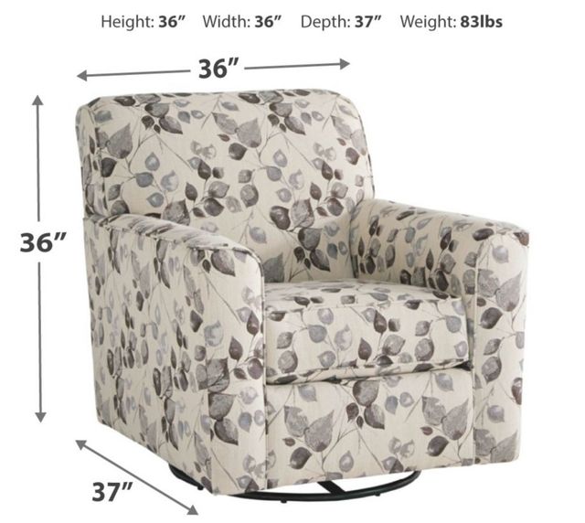 Benchcraft® Abney Platinum Swivel Accent Chair-3