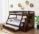 Furniture of America® Ellington Espresso Twin/Full Bunk Bed-2